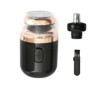 2 in 1 Shaver con Tagliacapelli Per Il Naso Mini Portable Electric Shaver Ricaricabile Mini Shaver con Cavo Di Ricarica E Spazzola Di Pulizia Nero