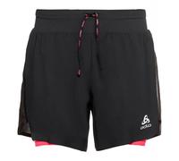 2 In 1 Short Odlo Axalp Trail (nero - rosa paradiso) Donna XS