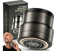 2-in-1 Smart Electric Bald Head Shaver and Beard Trimmer Digital Display | Portable Shavers Men, USB Rechargeable 360° Floating Head Dual-Speed Groomer for Bald Men, Face, Beard