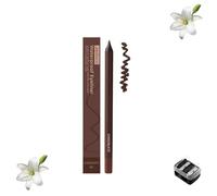2-in-1 Smudgeproof Eyeliner/Brow Pencil - 24HR Waterproof Sharpening Duo, Crease-Free for Oily Lids, Smudge-Proof Sharpening Pencils for Defined Eyes, No-Touchup Wear (Chocolate)