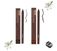 2-in-1 Smudgeproof Eyeliner/Brow Pencil - 24HR Waterproof Sharpening Duo, Crease-Free for Oily Lids, Smudge-Proof Sharpening Pencils for Defined Eyes, No-Touchup Wear (Mixed#6)