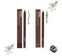 2-in-1 Smudgeproof Eyeliner/Brow Pencil - 24HR Waterproof Sharpening Duo, Crease-Free for Oily Lids, Smudge-Proof Sharpening Pencils for Defined Eyes, No-Touchup Wear (Mixed#5)
