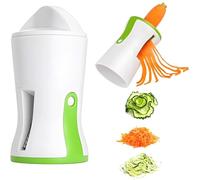 2 in 1 Spiralizzatore di Verdure, Affettaverdure a Spirale, Tagliapasta per Verdure, Taglia Verdure a Spaghetti per Zucchine, Cetriolo, Patate, Cipolla Multifunzione Affetta