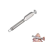 2-in-1 Stainless Steel Fish Scaler and Ginger Grater, No-Splash Fish Descaler Tool with Non-Slip Handle for Kitchen Camping Fishing (1 pcs)