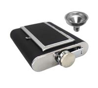 2-in-1 Stainless Steel Hip Flask With Storage Case 6oz Leakproof Pocket Fla