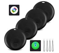2 in 1 Tag Android iOS, Localizzatore Bluetooth Compatibile Apple Dov'è e Google Funzioni Trova, Trova Oggetti e Chiavi/Zaini/Valigie/Bagagli, 4 Pezzi