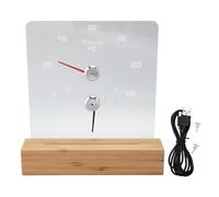 2 in 1 Termometro per Sauna Igrometro Digitale Termometro per Sauna Igrometro con Base in Legno e Luce LED Bianca Misurazione della Temperatura (Intervallo di visualizzazione