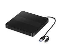 2 In 1 Tipo C USB 3.0 Slim Esterno DVD VCD CD Writer Slim Unità Ottica Masterizzatore Lettore Lettore Tipo Vassoio Portatile For PC Laptop Facile Da Usare