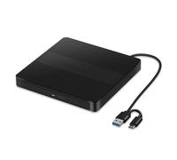2 In 1 Tipo C USB 3.0 Slim Esterno DVD VCD CD Writer Slim Unità Ottica Masterizzatore Lettore Lettore Tipo Vassoio Portatile For PC Laptop Facile Da Usare