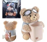 2 in 1 Tissue Box and Trash Can, Cute Plush Cartoon Car Trash Bin, Soft Doggie Tissue Holder and Trashs Can, Multifunctional Animal Paper Box for Car and Home