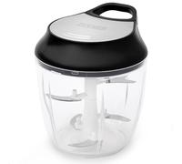 2 in 1 Trita e Mescola Tritatutto Manuale a Corda con Coperchio 940ml