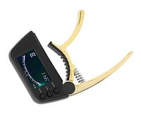 2 in 1 Tuning di Zinco Chitarra ABS/Supporto con LCD per Elettro Elettrico Acustico Ukulelen di Preciso Rilevamento Silenzioso Adatto a Chitarre e Ukelles (oro brillante)