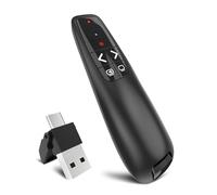 [2 in 1 USB C] Presenter, telecomando senza fili, puntatore per presentazioni, PowerPoint Telecomando Presentatore per Windows Computer Laptop Mac, Batteria non inclusa