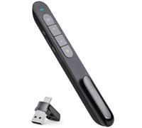 2-in-1 USB Type C Puntatore Presentatore Wireless Presenter Telecomando Presentazioni Powerpoint Senza Fili, 2.4GHz Telecomando Slide PC Pointer Penna Presentazioni per Computer Portatile Mac