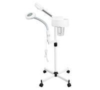 2 in 1, vaporizzatore per il viso, 220 V, 800 W, lampada da terra multifunzione con ingrandimento 5X e lampada UV Lanmp, macchina per spa a vapore per saloni, cliniche di bellezza