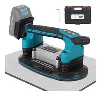 2 in 1 Vibratore per Piastrelle e Ventose per Batteria Makita 18V, 6 Marce, Ventosa 30x16cm, 250kg, Adsorbimento, per Parete (Senza Batteria)
