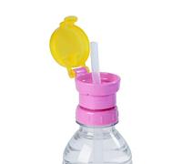 2-in-1 Water Bottle Straw Cap | Twist-On Leak-Proof Universal Bottle Lid With Built-in Straw Child Anti-Choke Drinking Spout Portable PP Silicone B́ottle Top Adapter For Juice Soda Milk Travel Outdoor