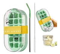 2 In 1 Water Bottle with Ice Tray, Press-to-Release Integrated Tray, Refresh with Instant Chilling, High-Capacity Container, Construction Frame, Party Accessory for Kitchen