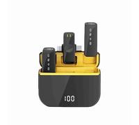 2 in 1 wireless Lavalier microfono doppio microfono riduzione del rumore | Wireless Clip su Microphones,2.4G,Advanced riduzione del,Plug and play con Real-Time,compatto e portatile