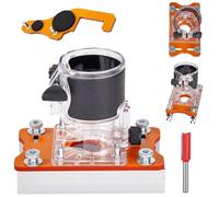 2-in-1 Woodworking Trimmer Slotting Auxiliary Positioning Bracket,Wood Trimmer Router Base,Adjustable Installation Tool for Invisible Screw Fasteners & Grooving in Cabinet Furniture
