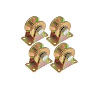 2 Inch V Groove Wheel Heavy Duty Rigid Caster, Bracket for Inverted Track Rolling Sliding Gate Wire Rope Rail 250kg Load Rotelle