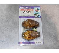 2 indicatori di direzione a goccia arancione scuro vintage ADATTABILI HONDA 3...