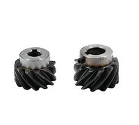 2 ingranaggi conici elicoidali a 2 moduli da 12 denti - Ingranaggi di trasmissione in acciaio a 90 gradi for uso agricolo e meccanico(2M 12T 15mm bore 5mm key Left Right)