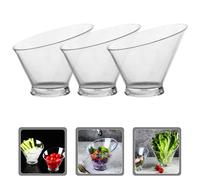 2 insalatiere oblique trasparenti, ciotole per gelato, ciotole per verdure,