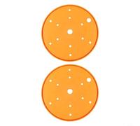 2 inserti di scarico progettati per vasi di diametro 25 cm per migliorare la continuità di drenaggio e la stabilità del livello del suolo (arancione)