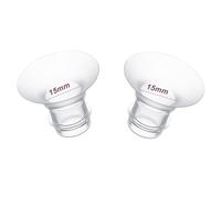 2 inserti flangiati da 15 mm per capezzoli da 11 mm-13 mm, adatti per Momcozy S12 Pro/S9 Pro/M5, S9/S12/S19/S21/S23, Elvie, Willow, Lansinoh, Medela, Spectra, TSRETE, kmaier, MomMed, flangia da 24 mm,