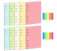 2 Inserti Per Libri A Fogli Mobili E 2 Adesivi Indice, Ricambio Per Libri A Fogli Mobili, Supplemento Per Libri A Fogli Mobili, Quaderno A Righe, Materiale Didattico E Per Ufficio