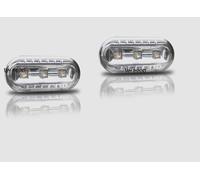 2 INTERMITTENTI LED CROMO SEAT IBIZA 6K 6L 6J 1995 >2014 NUOVO V2