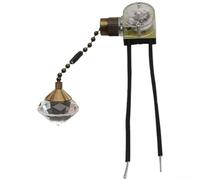2 interruttori a catena vintage da parete, interruttore con diamante | Per Cristallo Accento Metallo Pendente Forlight Interruttore Per Lampadario Controllo, Per Facile Installare Per M10