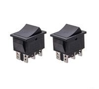 2 interruttori a farfalla autoresettanti per auto elettrica per bambini da 6-24 V, 10 A, connettore a 2/3/6 pin, interruttore a pedale acceleratore in plastica nera, ricambio per guida avanti e