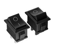 2 interruttori a levetta Premium One da incasso, interruttore a bilanciere on off fai da te, AC 250 V, 220 V, 6 A, 2 pin, nero, rettangolari, 2 posizioni