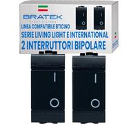 2 Interruttori Bipolari 16A Compatibili Bticino LivingLight e International