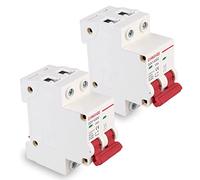 2 interruttori di circuito DC, 1000 V DZ47-63Z-2P DC, protezione del circuito DC, interruttore a corrente residua, mini interruttore automatico di sicurezza DIN (63 A)