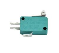 2 interruttori di limite, 16 A, 250 V, 125 V, NO + NC + COM 3 pin, interruttore SPDT 28 mm, 52 mm, leva con rullo arco, interruttore touch verde (2 pezzi KW7-3)