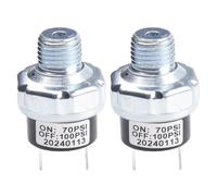 2 interruttori di pressione per compressore d'aria 70-100 PSI con filettatura NPT da 1/4" per sistemi da 12 V 24 V DC, regolazione automatica della pressione per molle e sospensioni, robusto