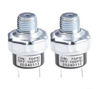 2 interruttori di pressione per compressore d'aria, 70-100 psi, filettatura | 24 V regolabile automaticamente per sospensioni da spifferi e per sistemi Air Ride argento lega di alluminio