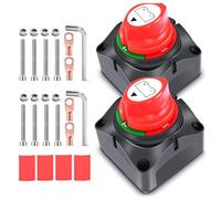 2 interruttori di separazione batteria 12 V, interruttore principale batteria 12 V/24 V/48 V 275 A, interruttore batteria 12 V, impermeabile, per barca, moto, yacht, auto, RV, ATV UTV veicolo