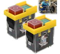 2 interruttori di sicurezza universali KJD6 5E4 250V 6A, interruttore elettromagnetico, classe di protezione IP55, interruttore a pulsante, protezione contro interruzioni di corrente, strumento di