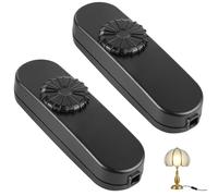 2 interruttori LED dimmer, dimmer a cavo a LED, AC 220 - 240 V, interruttore dimmer per lampade a LED/lampadine alogene, 3 - 100 W, dimmer a cavo, colore nero