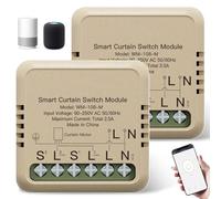 2 interruttori Wi-Fi Alexa Smart per tapparelle con regolazione percentuale, timer per tapparelle, compatibile con Smart Life Tuya App/Alexa/Google, neutro richiesto 4P