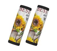 2 involucri per maniglie dei bagagli per valigie, ricordi di girasole e colibrì, etichette identificative per valigie, accessori per bagagli, essenziali da viaggio per volare