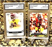 2 Jayden Daniels 2024 Topps #6 -Caleb Williams RC-11 Graded Gem-Mt 10 Rookie Lot
