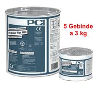 2-K Polyurethan-Fliesenkleber PCI Collastic 5 x 3 KG Alluminio Acciaio