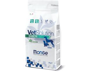 2 kg Monge VetSolution Secco Cane Diabetic Alimento Dietetico Cibo Crocchette Croccantini per il Controllo dell'Apporto di Glucosio in Caso di Diabete Mellito