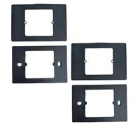 2 Kit Adattatore Scatola 503 a 502 Nero, Copri Cassetta Placca Per Cassetta 503, Supporto Riduttore per Termostati e Prodotti Smart Forma Quadrato, 120X86X3,5mm, Vite Incluso