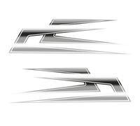 2° Kit Camion Forcella Etichetta Cromata Argento Pellicola 100x28cm...